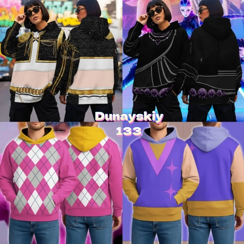 Demon Hunter Saja Boys Jinu Abby Baby Mystery Cosplay Weste Tops Kpop Fantasia Kleidung Ideal für Halloween Party Rollenspiel Anzüge