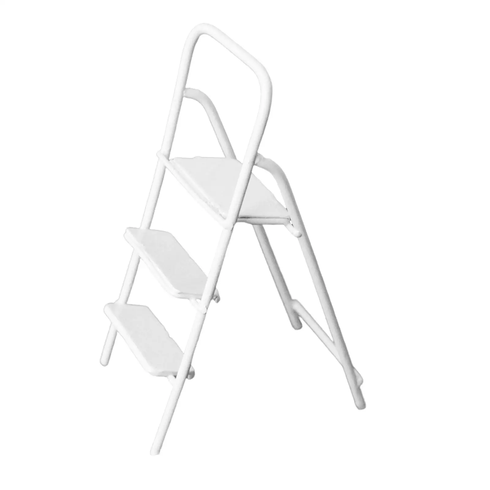 

1:12 Miniature Ladder with Wide Pedal DIY Craft Accessory Dollhouse Decor Landscape Decor 1/12 Mini Ladder for Yard Decoration