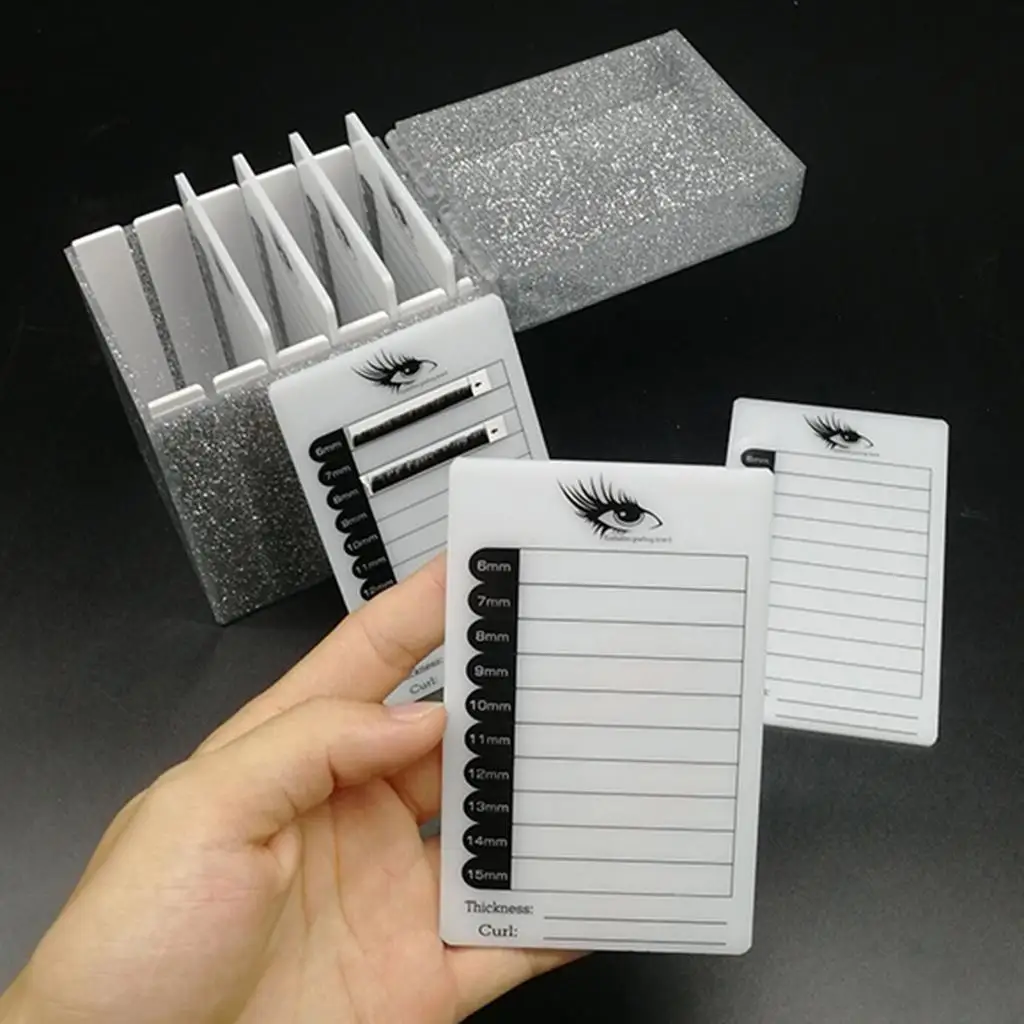 กล่องอะคริลิคใส 5 ชั้น สำหรับเก็บขนตาปลอม ขนาด 8 x 10.5 x 13.2 ซม. เลือกสีได้