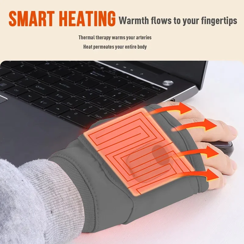 

USB Powered Heating Gloves with 3-Gear Temperature Control – Essential Warm Gear for Fishing and Skiing Activities