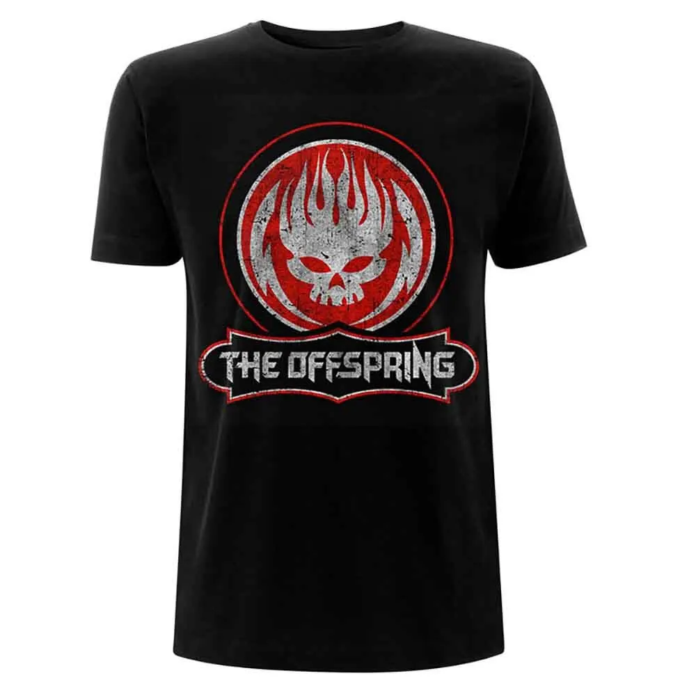 

The Offspring Distressed Skull T-Shirt Black NewHigh End Men's Clothing Funny T Shirts Tops For Girls Men Top Gifts Men