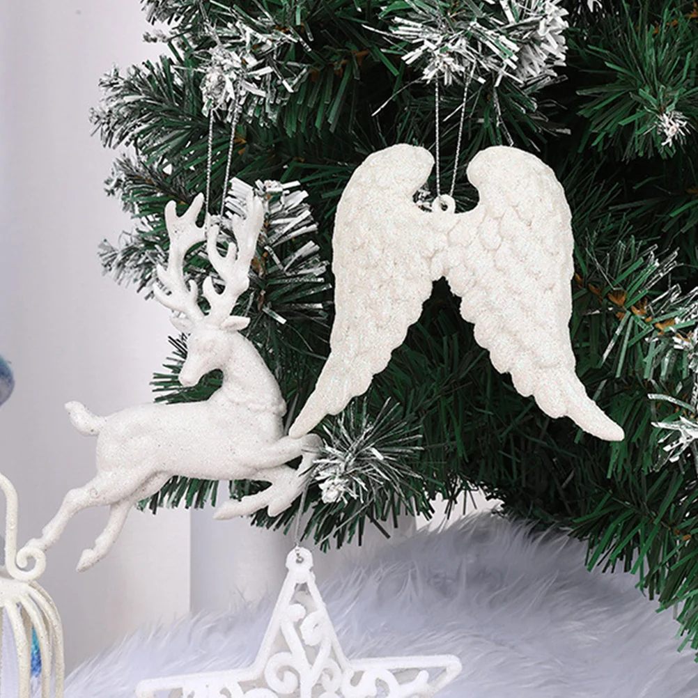 

6 Pcs Angels Christmas Ornaments Decoration Mini for Crafts Decorations Small Wings Tree Pendant