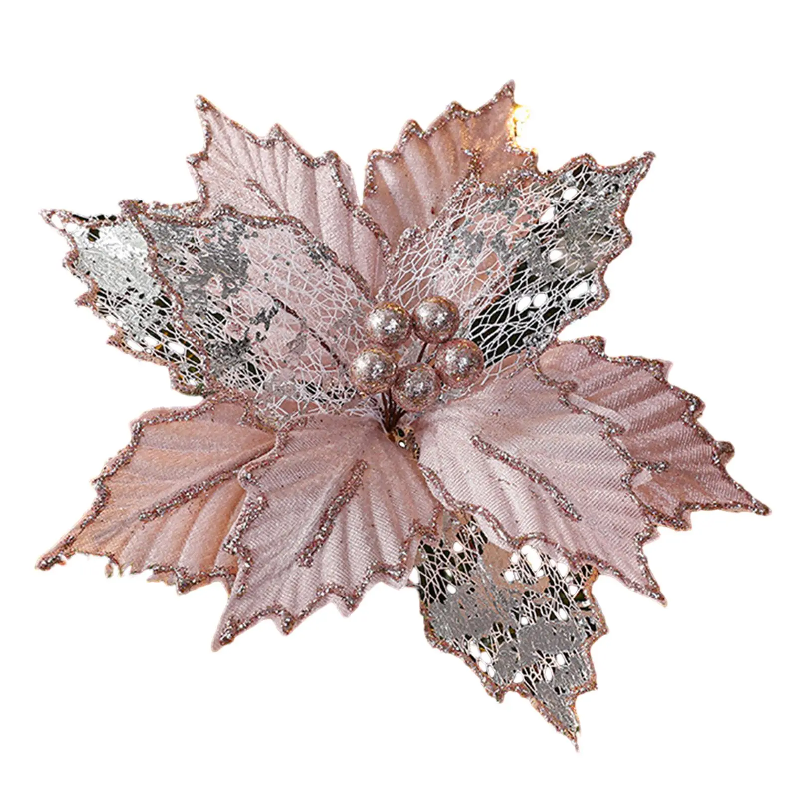 24cm brillo Navidad flor de Pascua árbol de Navidad colgante decoración de Feliz Navidad para 2024 decoración accesorios de fiesta