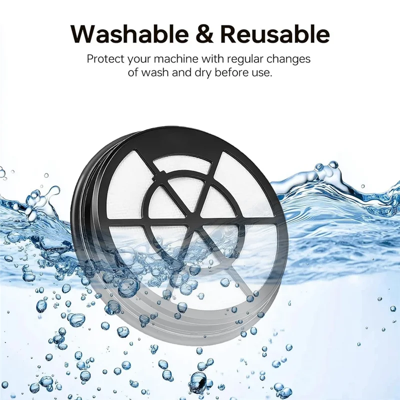 ABZA-NEN110B NEN110A فلتر مكنسة كهربائية للمكنسة الكهربائية Eureka Whirlwind بدون اكياس، 6 عبوات إطار مدخل وفلتر إسفنجي