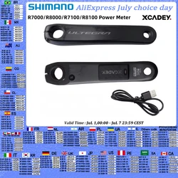 Shimano 105 R7000 ULTEGRA R8000 11S R7100 R8100 12S rechte Kurbel mit XCADEY X-POWER METER 170 mm Kurbel GPS ANT Bluetooth
