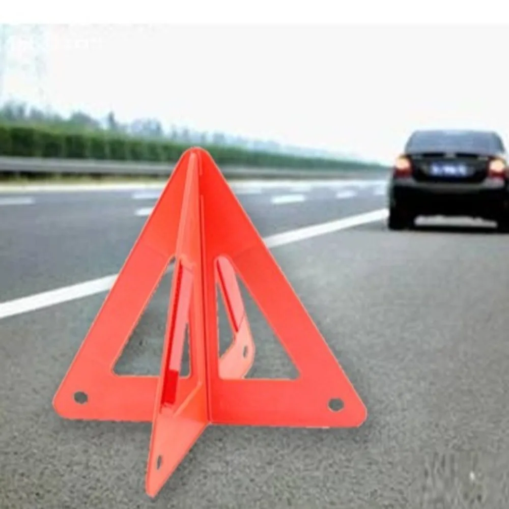 Reflective Car Emergency Warning Triangle Red Safety Cars Stop Sign Stand Foldable Portable Traffic Warning Sign Car Accessories