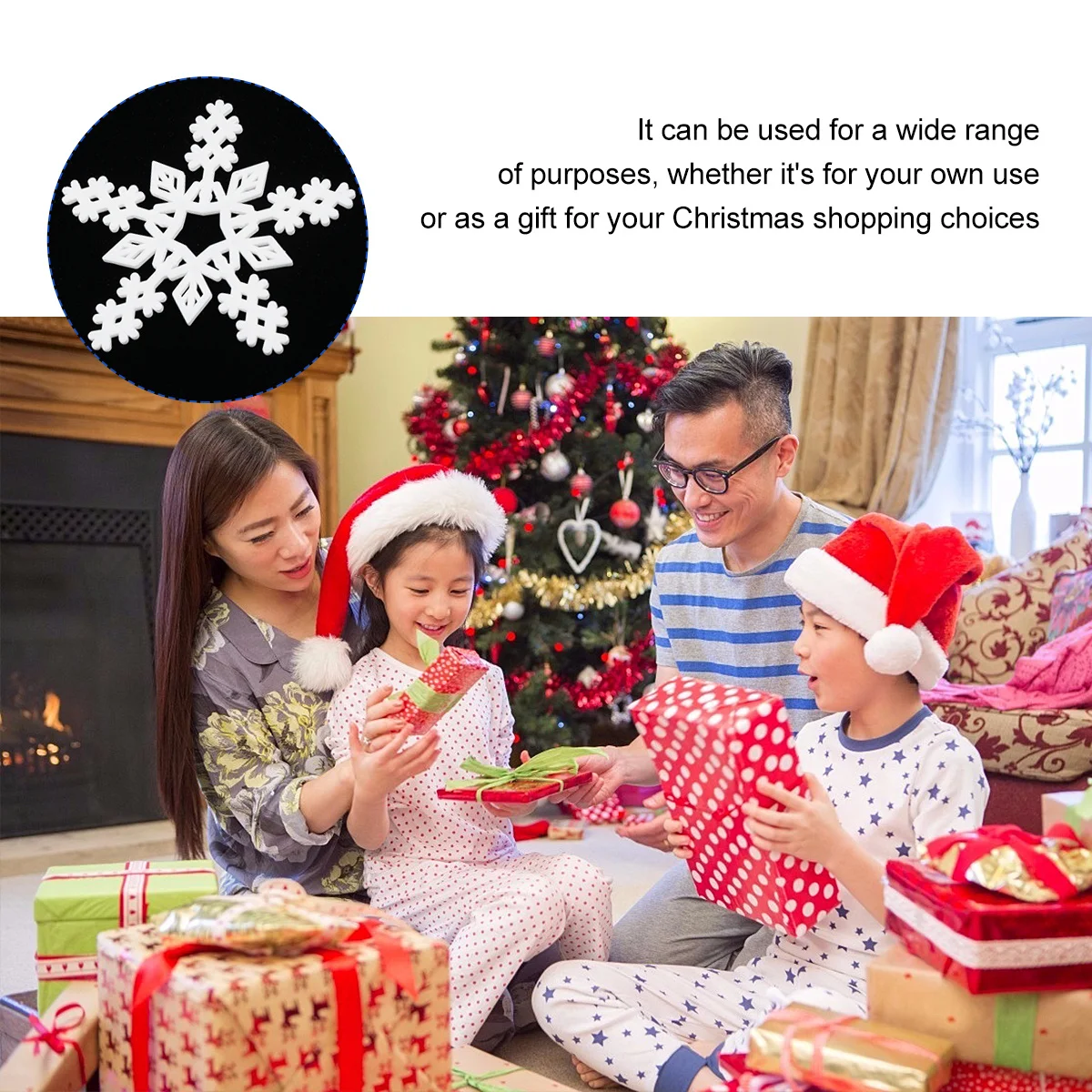 

1Set Christmas Snowflake Pendants Material Hanging Decorations for Home Party DIY Snowflake Ornaments Christmas Tree