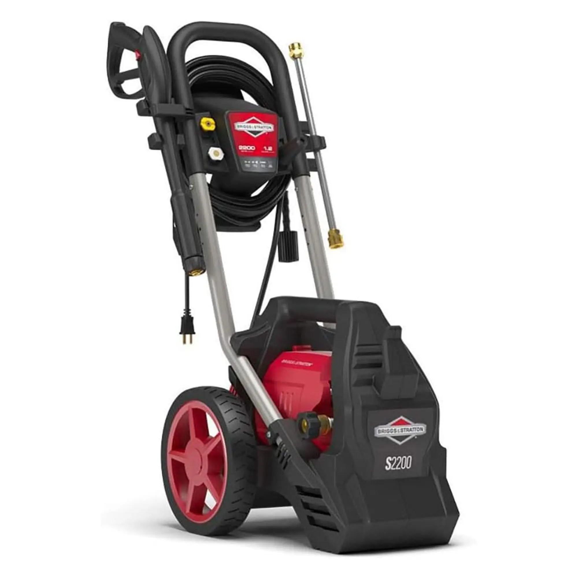 2200 Max PSI/1.2 Max GPM Electric Pressure Washer with 25 ft. Hose, 4 Spray Nozzles, Instant Start/Stop System and 9
