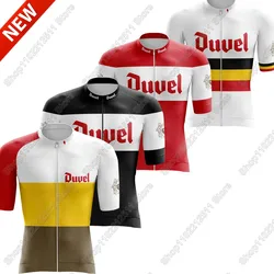 Belgium Drink Beer Duvel 2025 Cycling Jersey Short Sleeve Cycling Clothing Road Bike Shirt Bicycle Tops MTB Wear Uniform Maillot