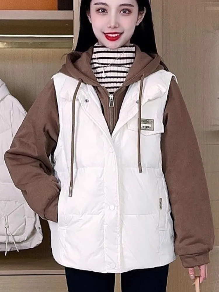 

Faionable Свободный крой из хлопка Jaet, женская осенне-зимняя новинка, с капюшоном и молнией, дизайн, длинная повседневная верхняя одежда све