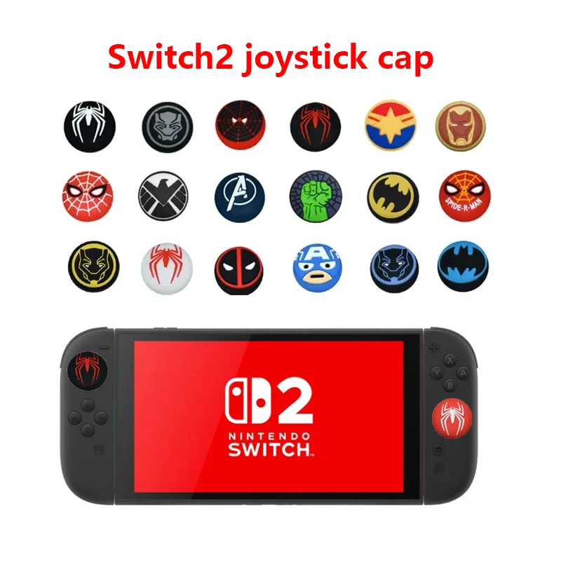 Новинка-2-шт-крышка-с-ручкой-для-большого-пальца-«Человек-паук-Дэдпул»-переключатель-для-playstation-2-серия-xbox-аксессуары-для-игрового-контроллера-с-героями-мультфильмов-подарок