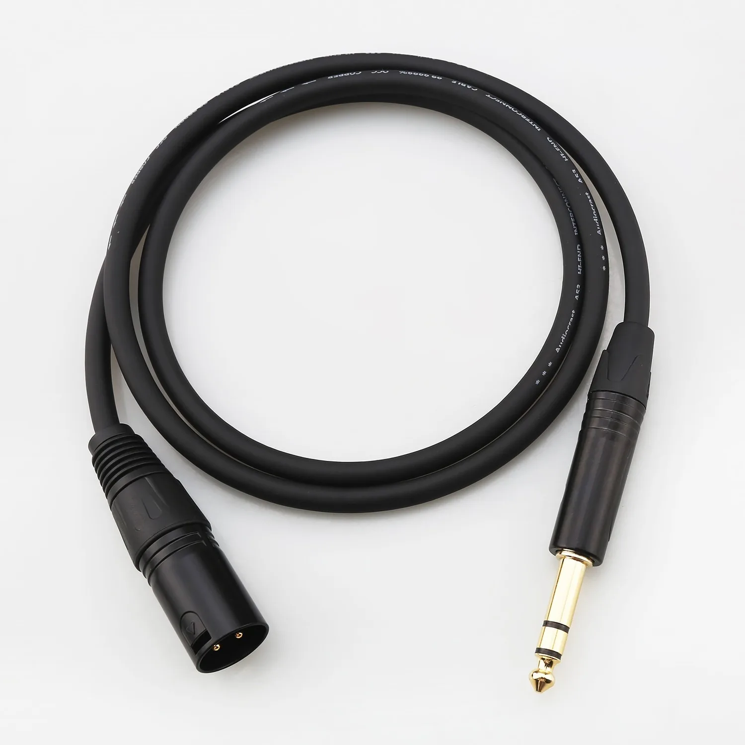 

Hifi 1- 25'FT Gold XLR male to 1/4 TRS balance Star Quad 21AWG Audio Cable to 3-Pin XLR Balanced Female Adapter Audio Cable