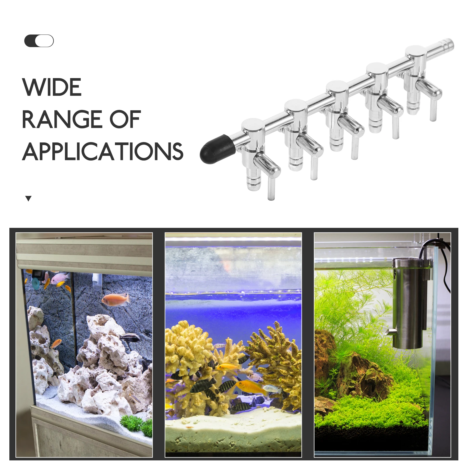 

Aquarium Air Flow Control Valve 4mm Copper Splitter Fish Tank Pumps Regulating Valves Oxygen Supply Wear Resistant Pet Supplies