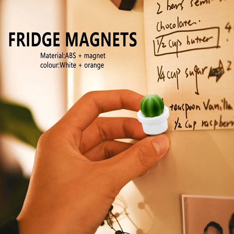 New 12 Pcs Cute Cactus Refrigerator Magnets,Decorative Fridge Magnet Locker Magnet,Dry Erase Board Magnet,Perfect Fridge Magnets