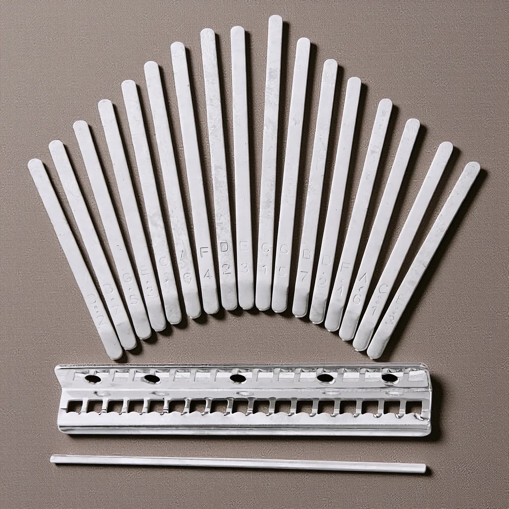 

1Set Kalimba Keys 17 Note Professional Replacement Thumb Piano Parts for DIY Instrument Bright Surface Crisp Sound