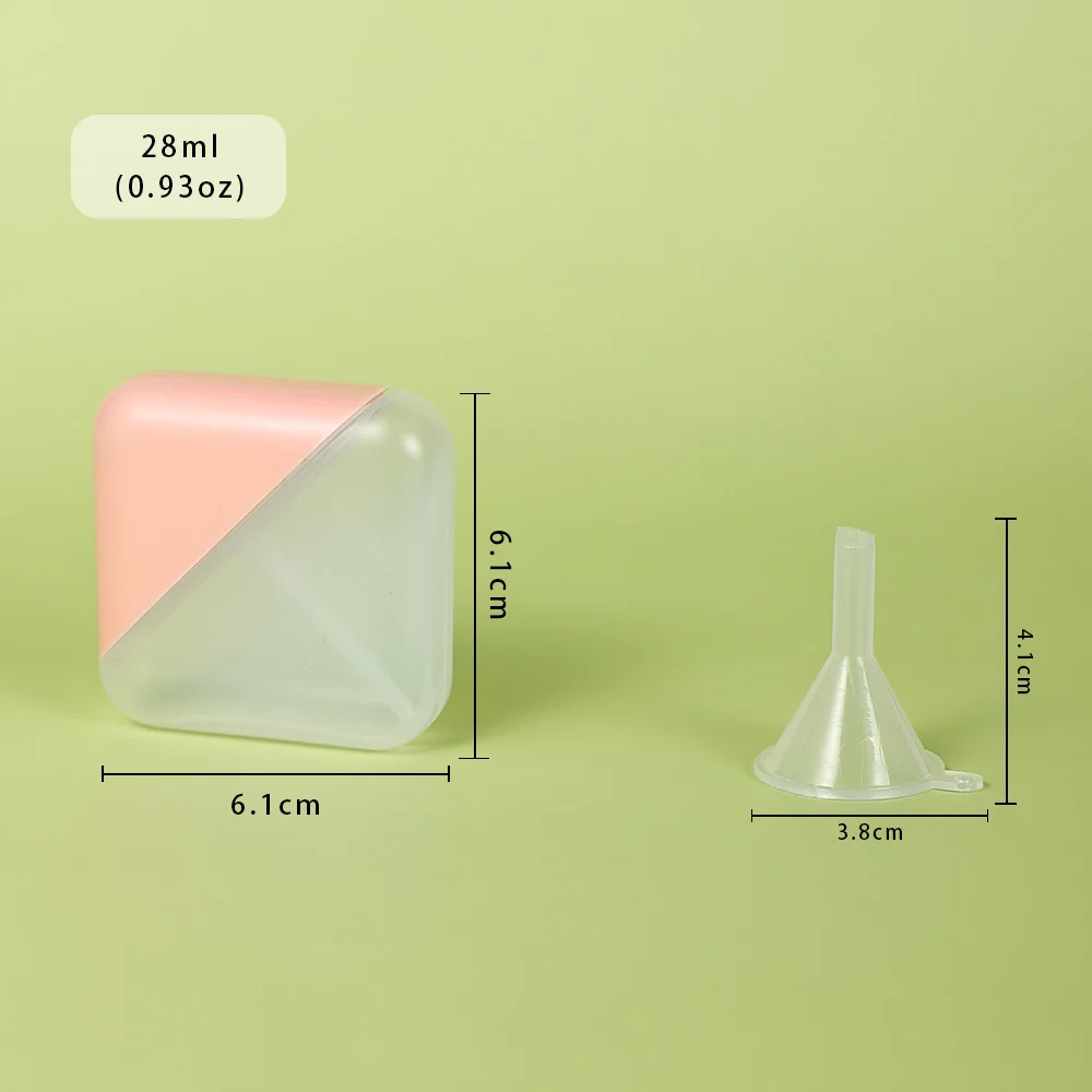 5 個 28 ミリリットル ピンク ダイヤモンド カード スタイル 空の詰め替え香水スプレー ボトル 6 漏斗付き トナー、フレグランス、スキンケア用漏れ防止