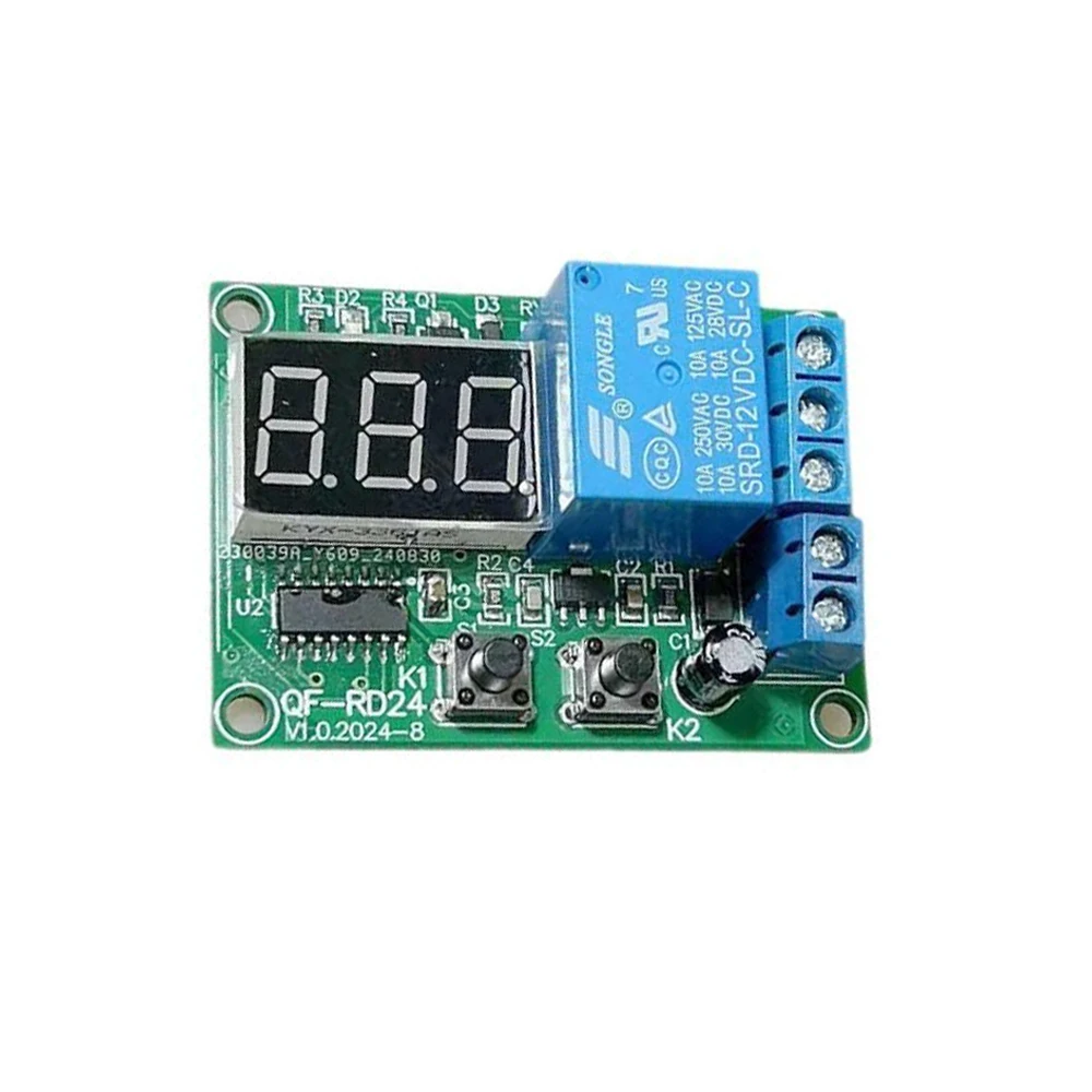 

DC12/24V Digital Time Delay Relay Module LED Display Cycle On/Off Timer Control Switch Adjustable Timing Relay Time Delay Switc