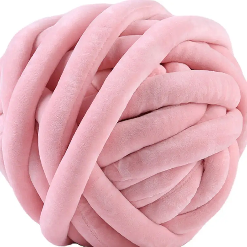 1 Rolle/250g Riesiges Weiches Voluminöses Garn - Samt-Superdickgarn für DIY Handgemachte Decken, Kissen, Armstrickarbeiten – Detail 4