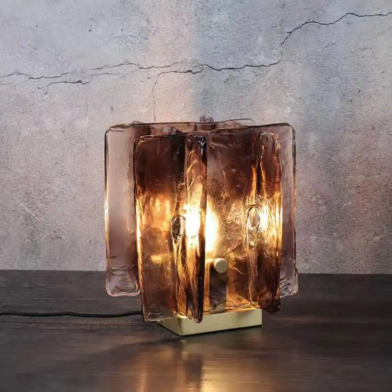 Artistic Handmade Glass Floor Lamps Italian Designer LED Desk Lamps Bedroom Bedside Study High-end Home Decoration Table Lamps