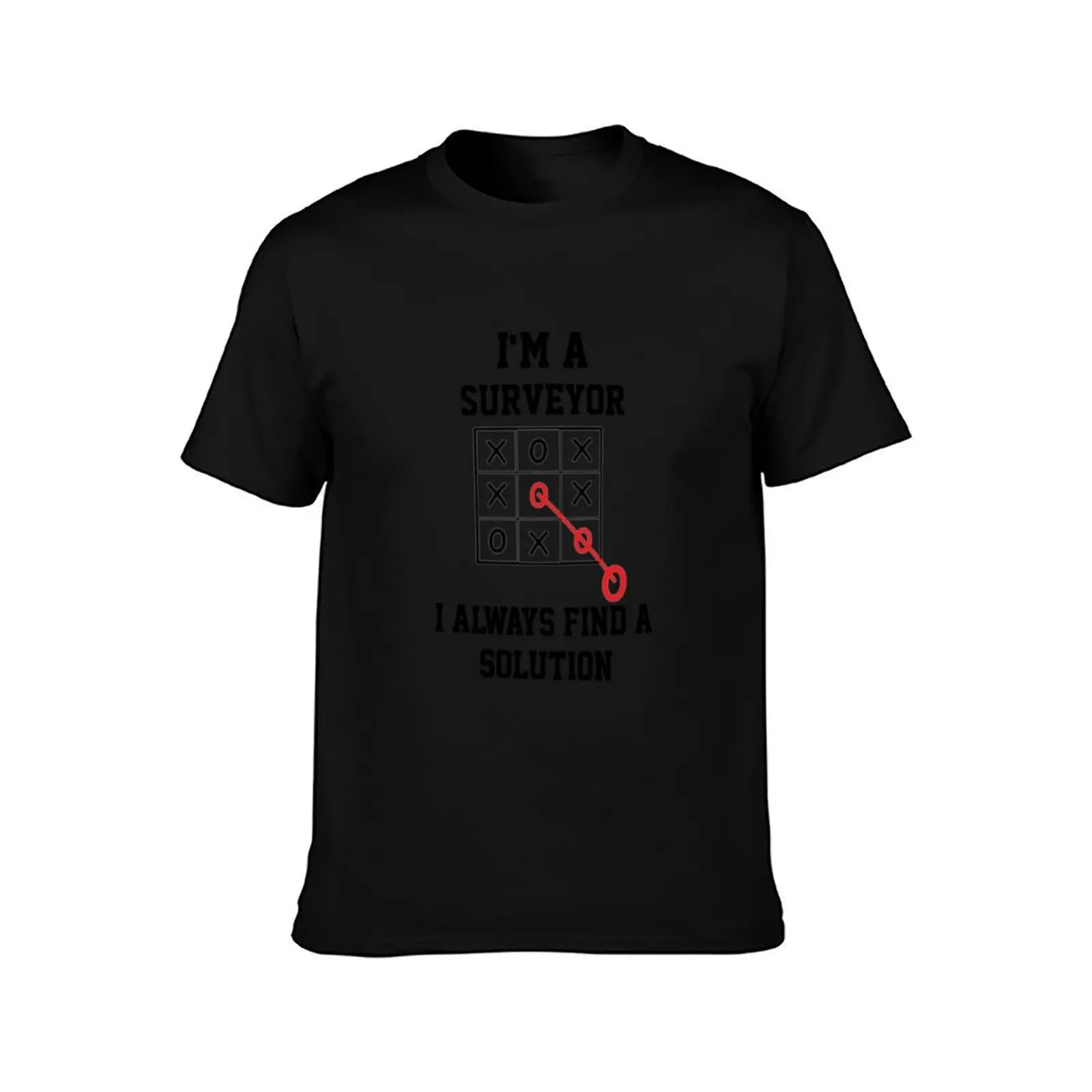 Im A Surveyor I Always Find A Solution T-Shirt essential t shirt Short sleeve tee vintage graphic tee blue archive mens t shirts