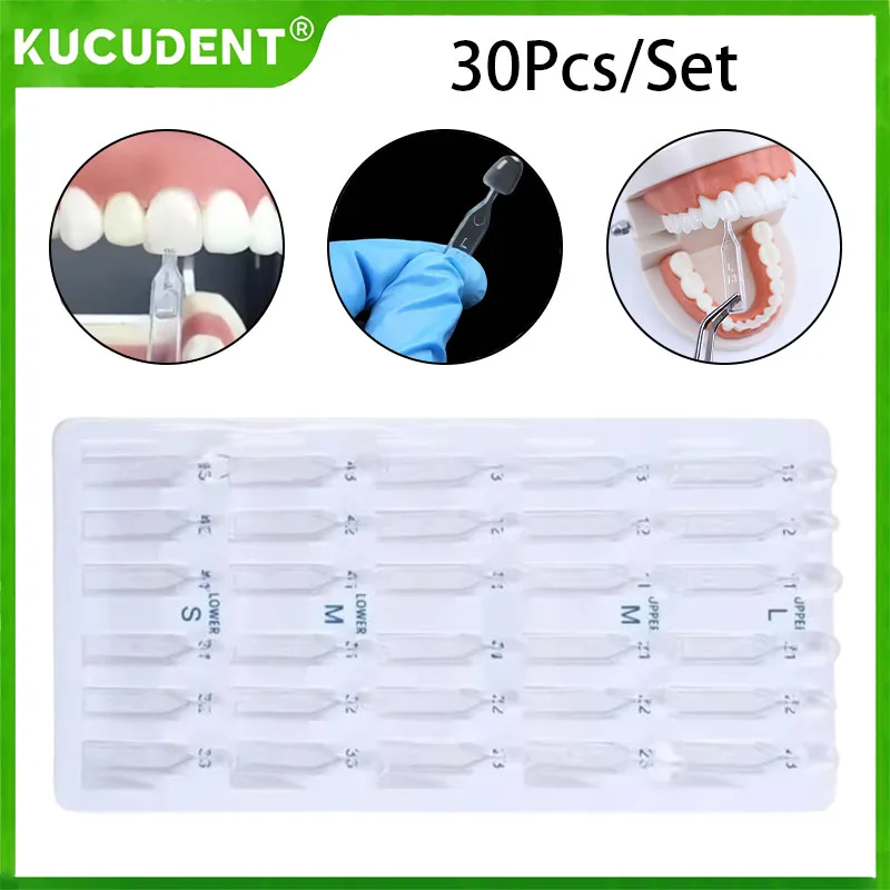 

1 комплект, набор форм для стоматологического шпона, форма для композитной смолы, светоотверждаемая форма для передних зубов, автоклав, инструменты для отбеливания зубов стоматолога