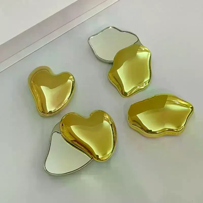 Double-sided Heart Shape Makeup Mirror Girl Cute Small Mirror Portable Student Rotating Mirror Cosmetic Beauty Tools