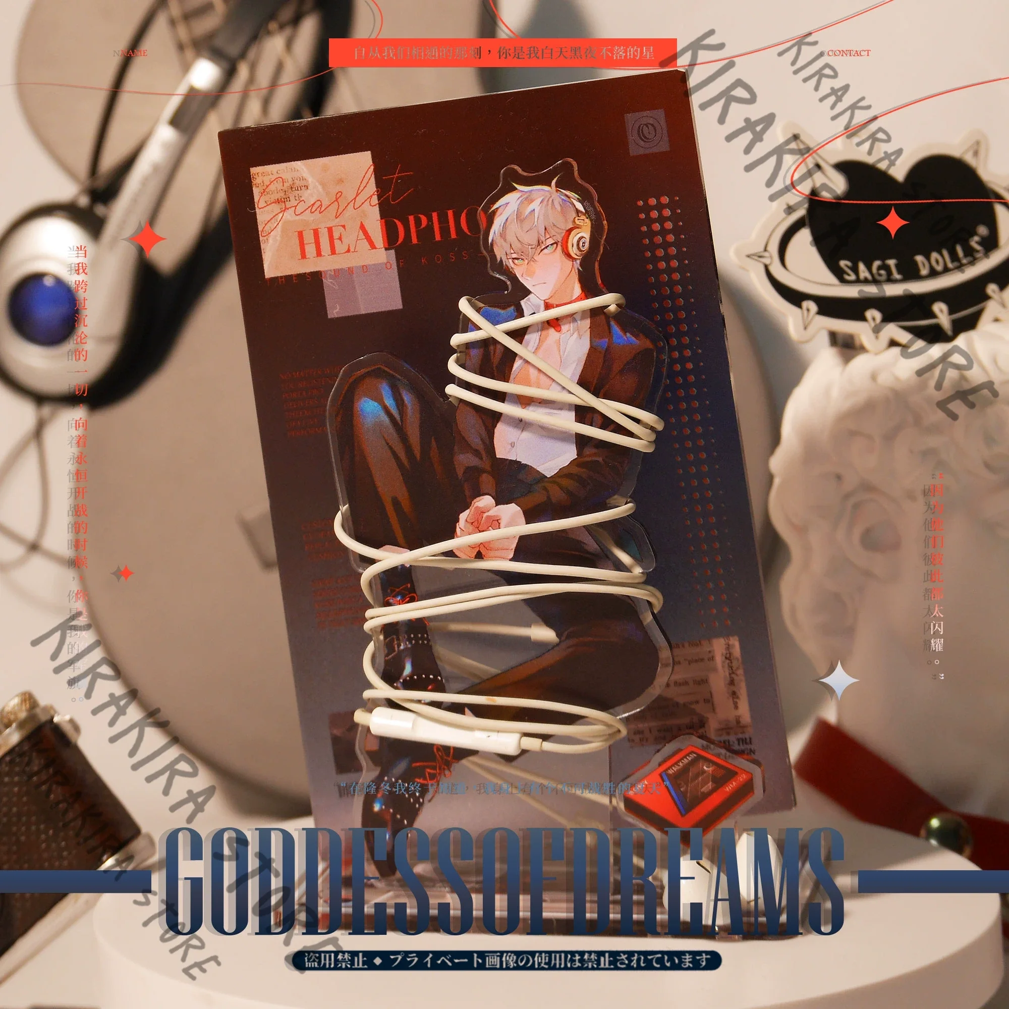 

Alien Stage Till Acrylic Desktop Collection Standing Plate Ornaments Original Design Data Cable Storage Manga Merchandise Kawaii