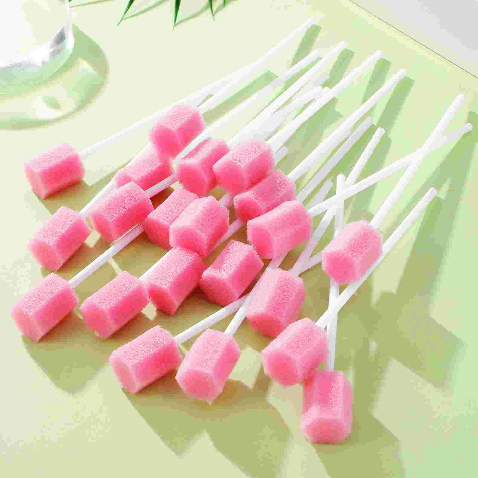 250 Pcs Disposable Oral Sponge Tooth Picks Swabs Sponges for Dry Kids Stick