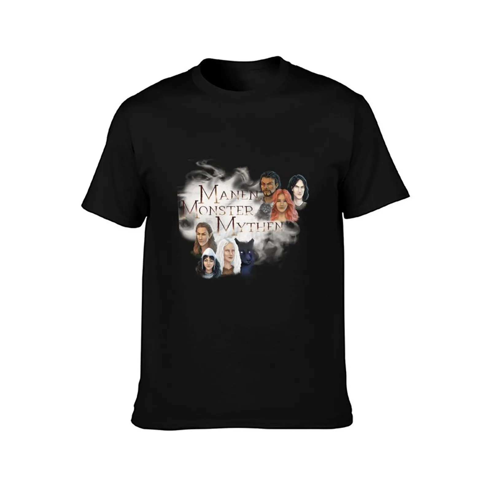 Manen Monster Myths T-Shirt Work Daily Short Sleeve Top T-Shirt