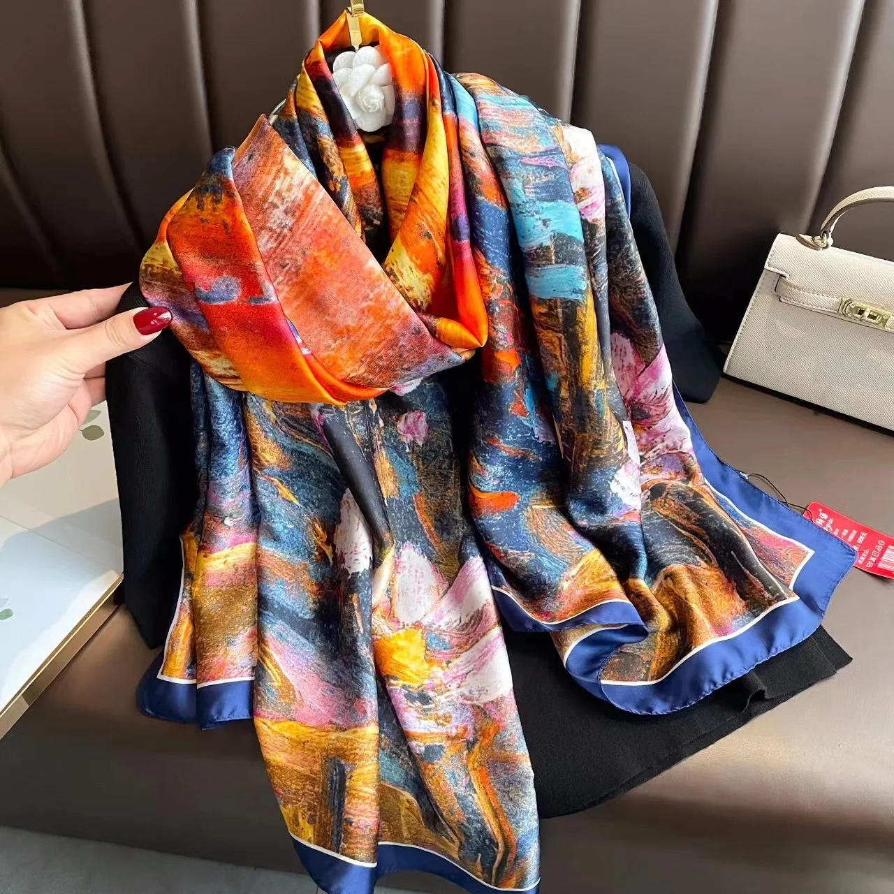 180*90cm Brand Summer Women Scarf Fashion Quality Soft Silk Scarves Female Shawls Foulard Beach Cover-Ups Wraps Silk Bandana