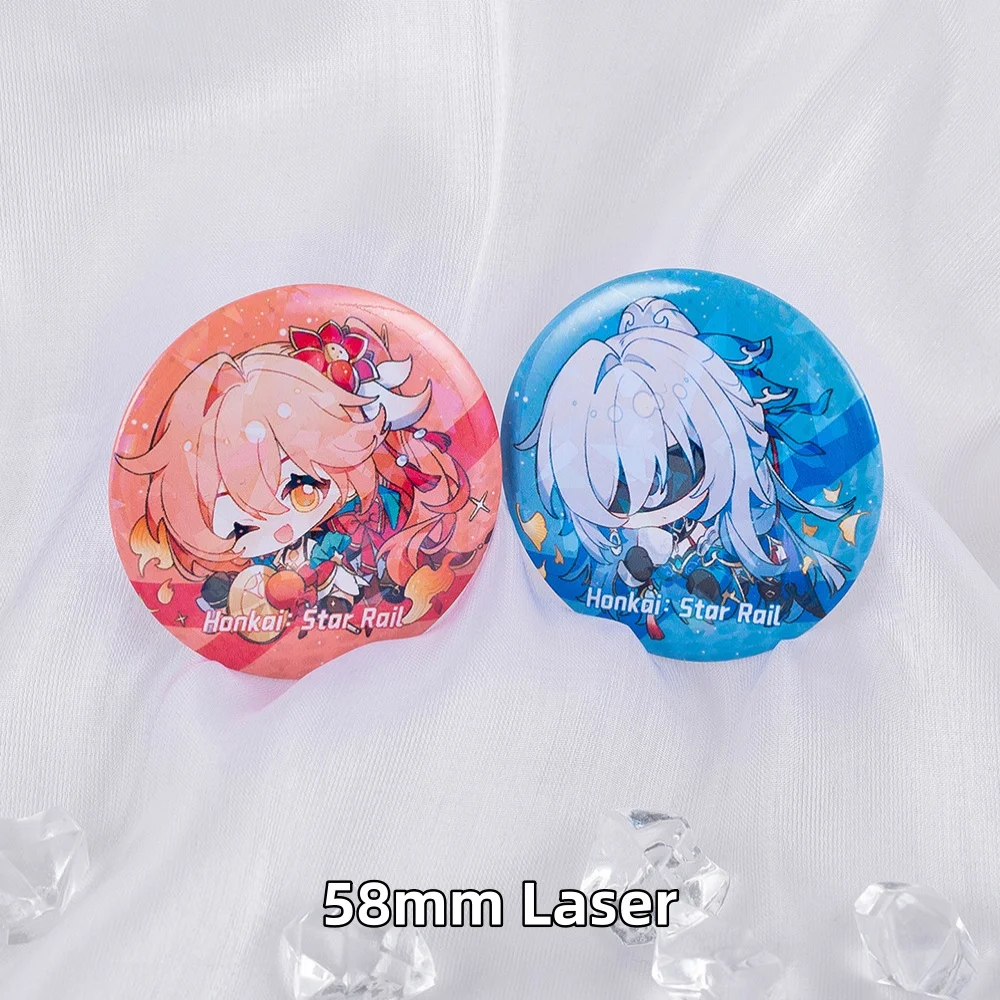 Honkai: Star Rail New Laser Matte Brooch Argenti Topaz Huohuo Hanya Cute Cartoon Anime Pin Jewelry Accessories Badge Couple Gift