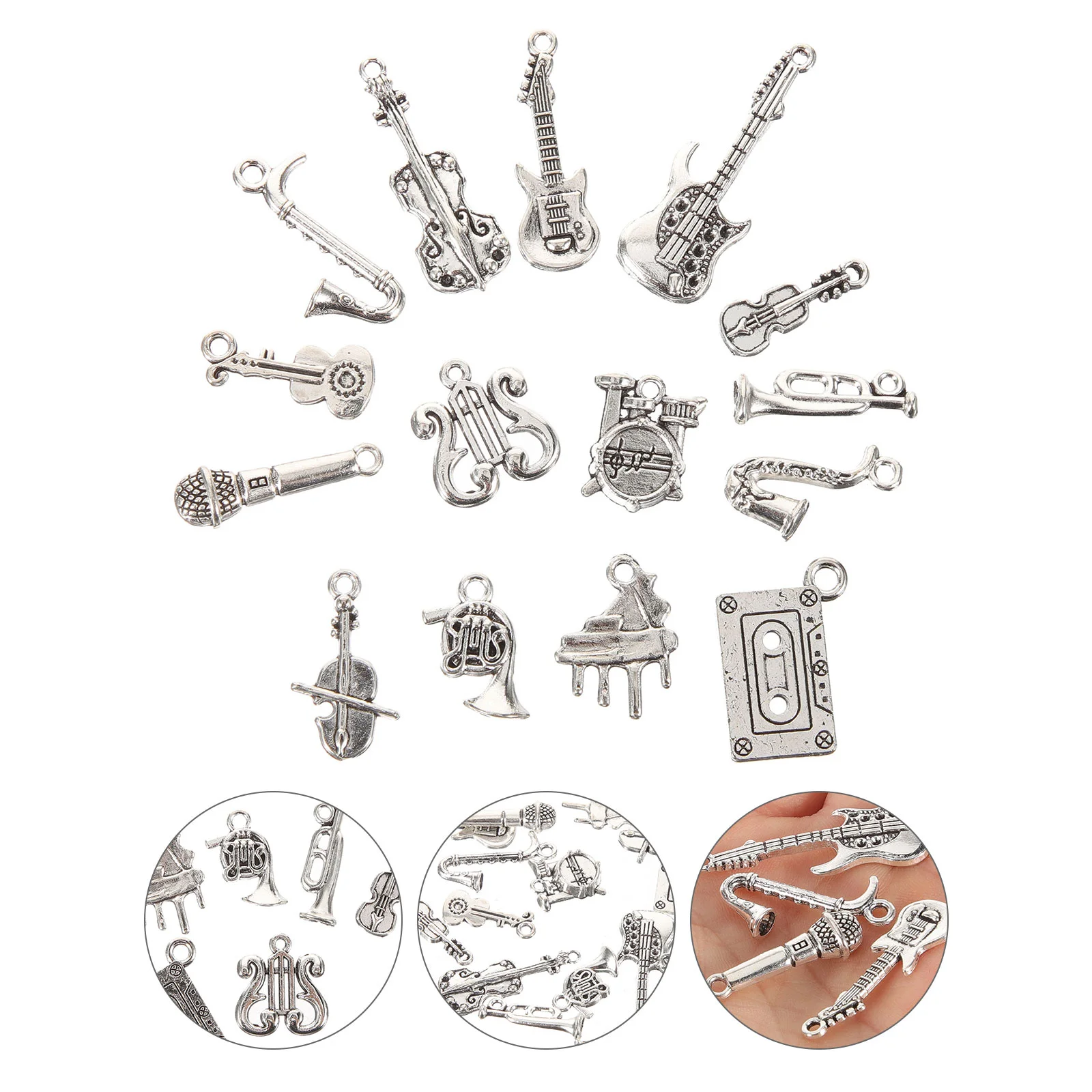 

15pcs Musical Jewelry Making Musical Findings Earring Instrument Pendant (Mixed Style) instrument charm