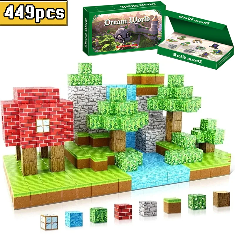 

449pcs Magnetic Block Building Block Magnet Puzzle Toy Building Set Stem Construction Diy Educational Toy Gifts