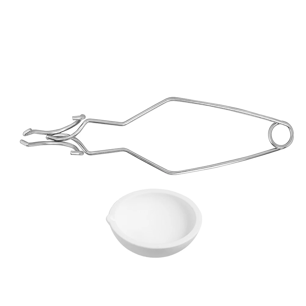 

1 set Crucible Melting Furnace Clamp Metal Melting Kit Quartz Bowl Tongs Round Silver Casting Jewelry Tool Smelting Furnace