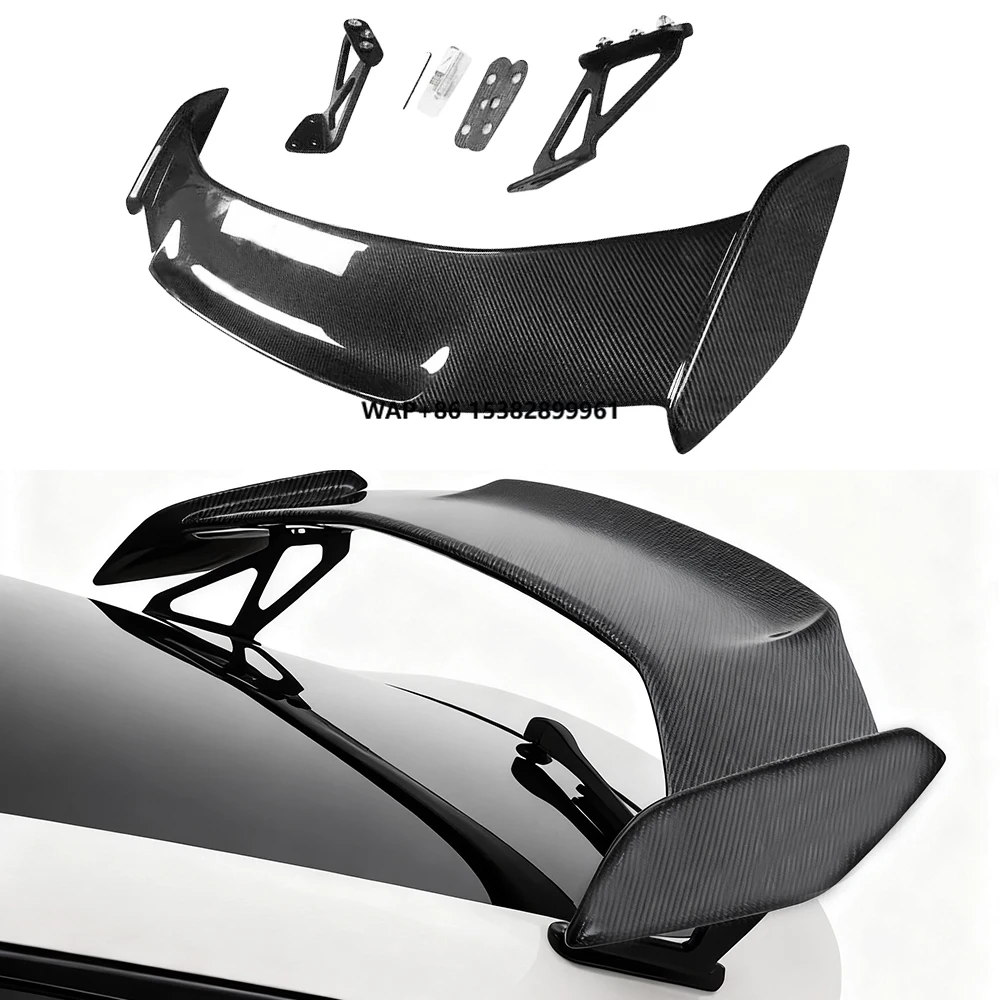 

MDL Style Carbon Fiber Rear Trunk Spoiler GT Wing High Polished Screw Easy Installation Fit for Civic 11 FE1 FL1 FL5
