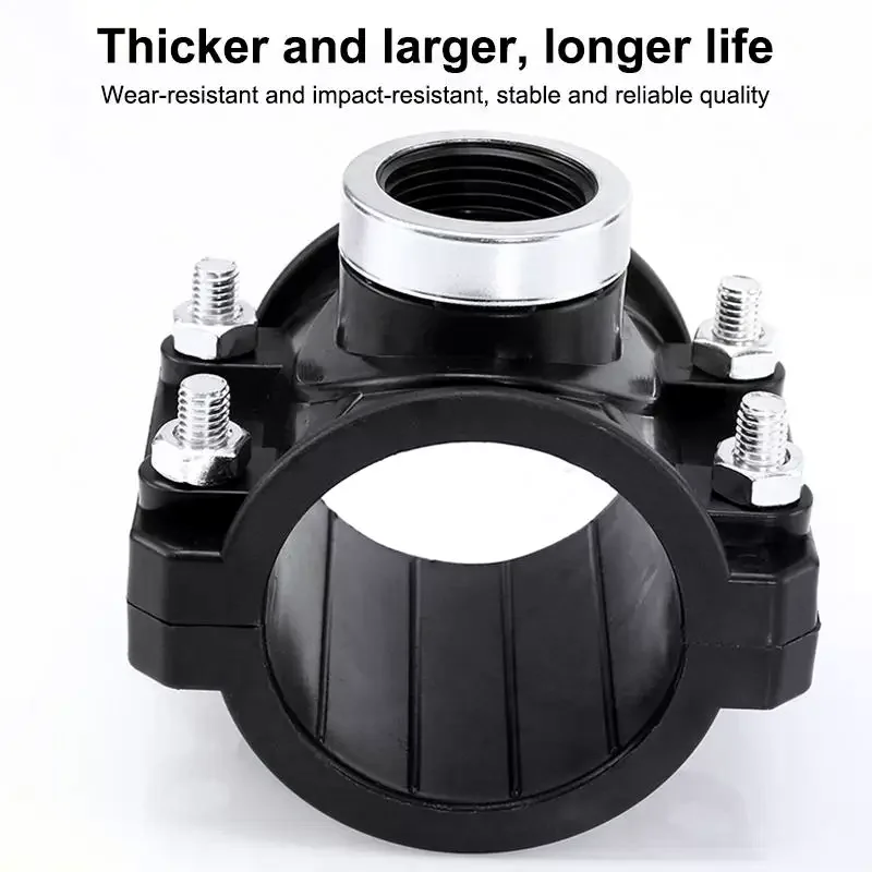 PVC Pipe Clamp Reducing Coupling: 32/25/20mm 1/2'' Female Thread Water Splitter Repair Fitting