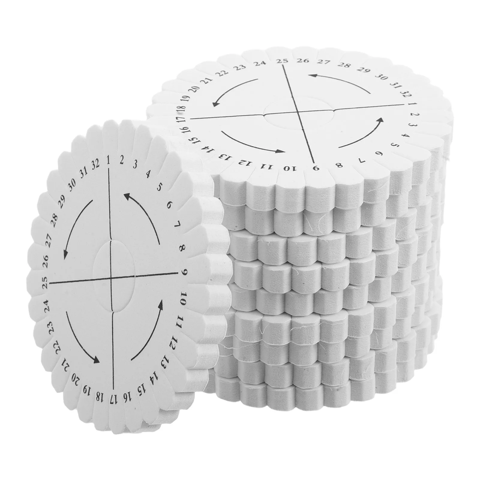 

10 pcs 32 Slot Braiding Disk Plate Weaving Tool for Friendship Bracelet Making EVA Foam Loom Board Woven Craft Accessories Kit