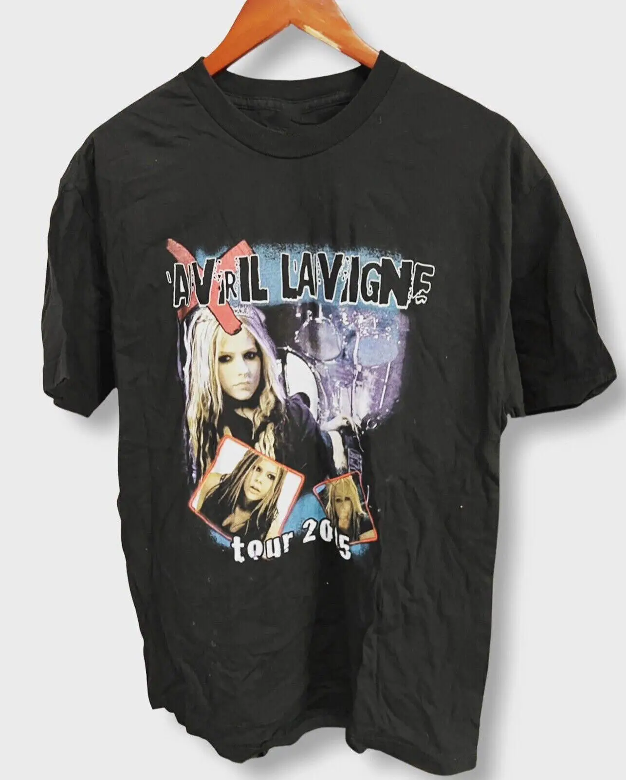 

Vintage Avril Lavigne Tour Black Color Cotton All Size Shirt Unisex PP285