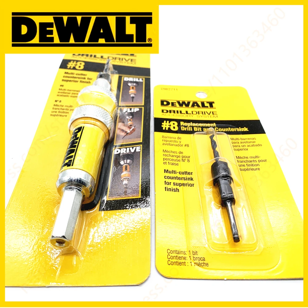 DEWALT DW2701 #8 taladro Drive Drive Flip Drive unidad completa 2 en 1 avellanador broca madera 8mm accesorios con DW2711