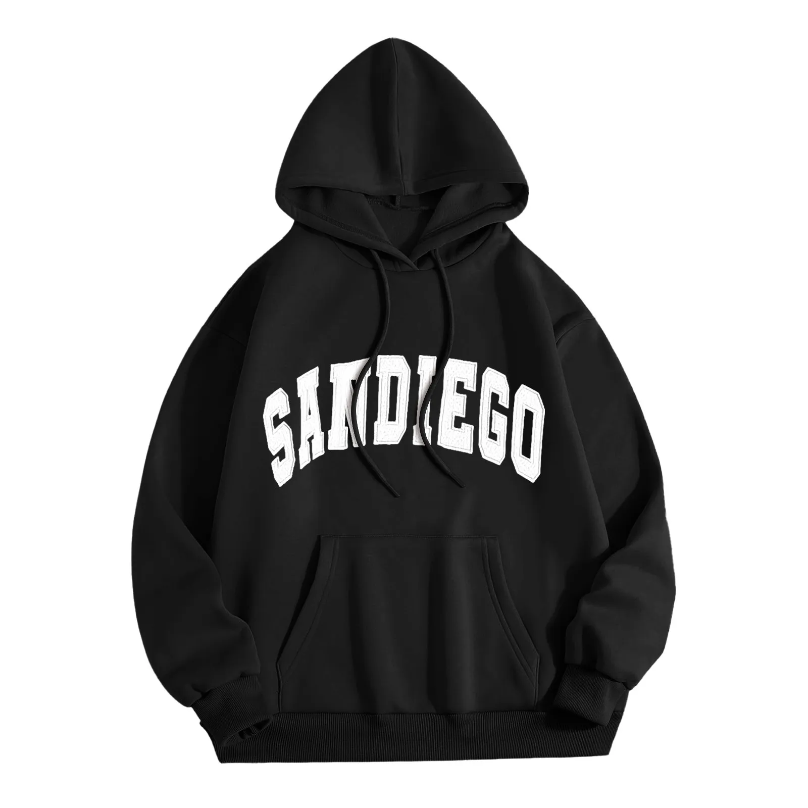 Sudadera holgada con estampado de letras para mujer, suéter de manga larga con cuello redondo, Estilo Vintage americano, ropa de calle de gran