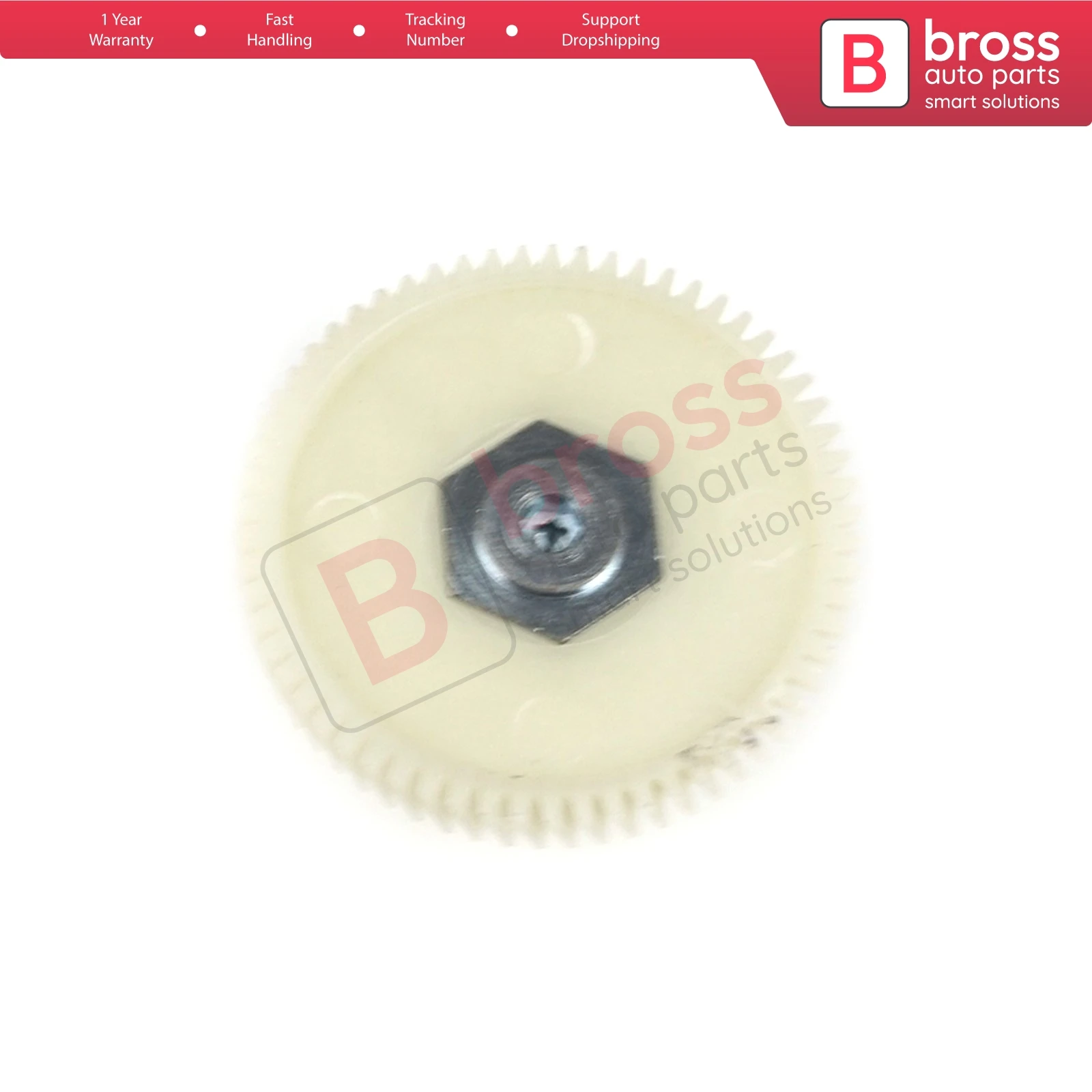 Bross BSR518 Panoramic Sunroof Motor Repair Gear with Shaft for Mini Cooper 2007-2014 54103448675, 54103428921, 54109809776