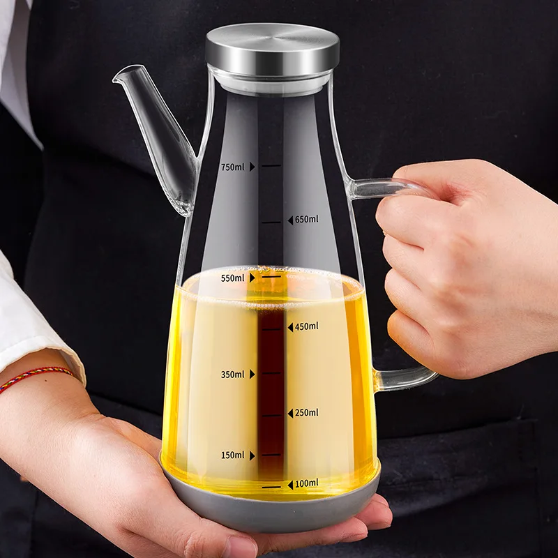 New Oil Spray Bottle 750ml High Borosilicate Glass Cooking Oil Dispensers Olive Oil Sprayer Mister For Air Fryer Salad Baking