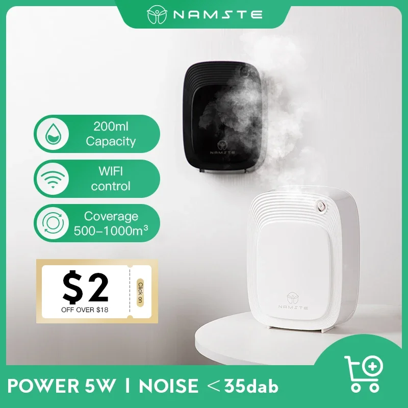 Namste 200ML Smart Home Freshener Device Electric Aromatic Oasis Air Purifier Perfume Fragrance Diffuser Smell Distributor WIFI