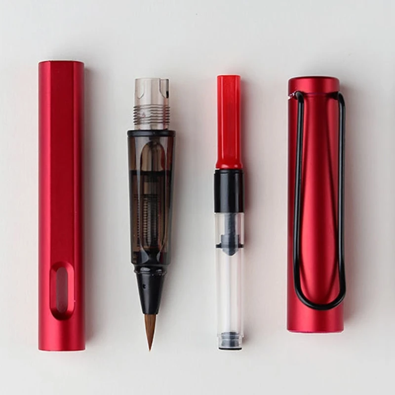 قلم حبر يشبه قلم الخط فرشاة مكبس قابلة لإعادة الملء للأطفال