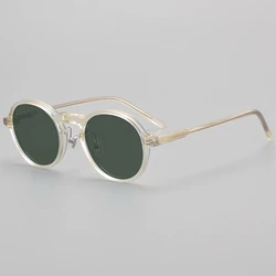Japanese Classic Polarized Sunglasses for Men Women's Retro Round Sun Glasses High Quality Acetate UV400 Sunglass Shades