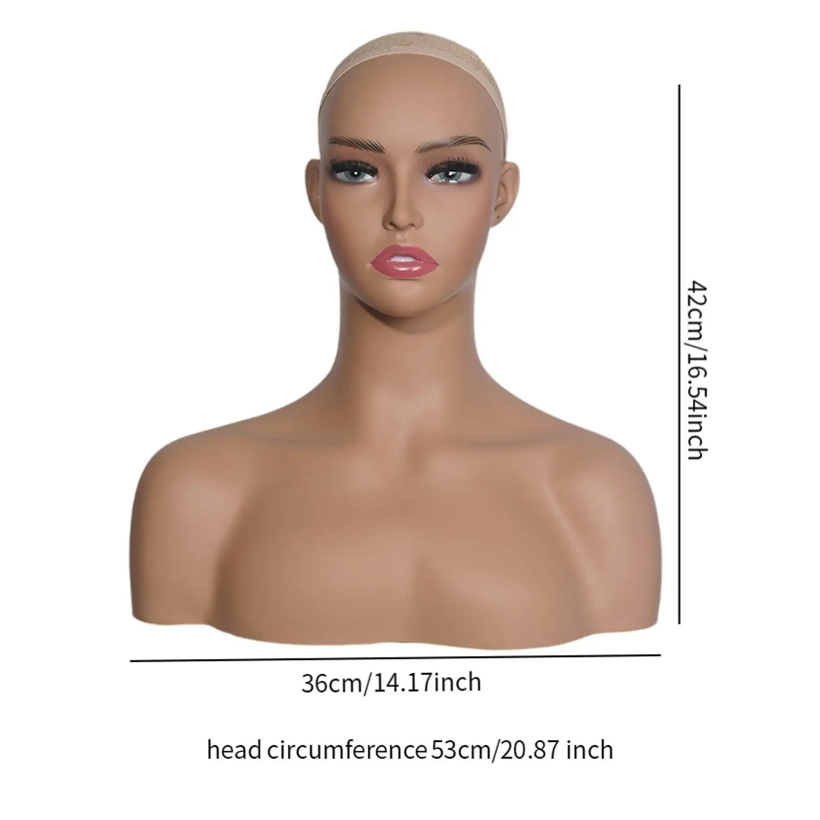 Mannequin Head วิกผมขาตั้งจอแสดงผล Prop วิกผมหัววิกผมสําหรับวิกผมสร้อยคอผ้าพันคอหมวกสร้อยคออุปกรณ์เสริมความงาม