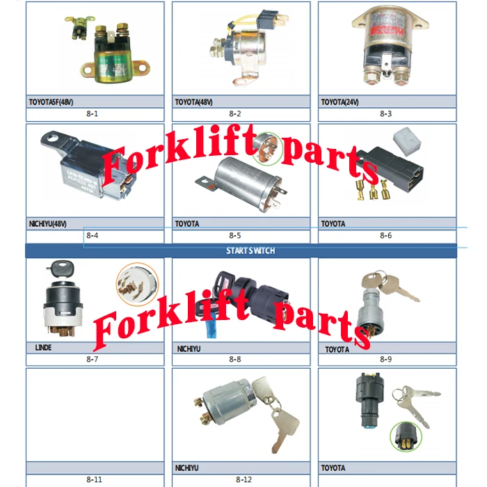 Piezas de carretilla elevadora eléctrica Toyota 7FB10-30 contacto del Contactor principal 24470-13300-71