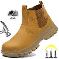 Indestructible Mens Safety Shoes Anti-smash Steel Toe Anti-puncture Fashion Trend Protective Shoes Four Seasons Men's Work Shoes