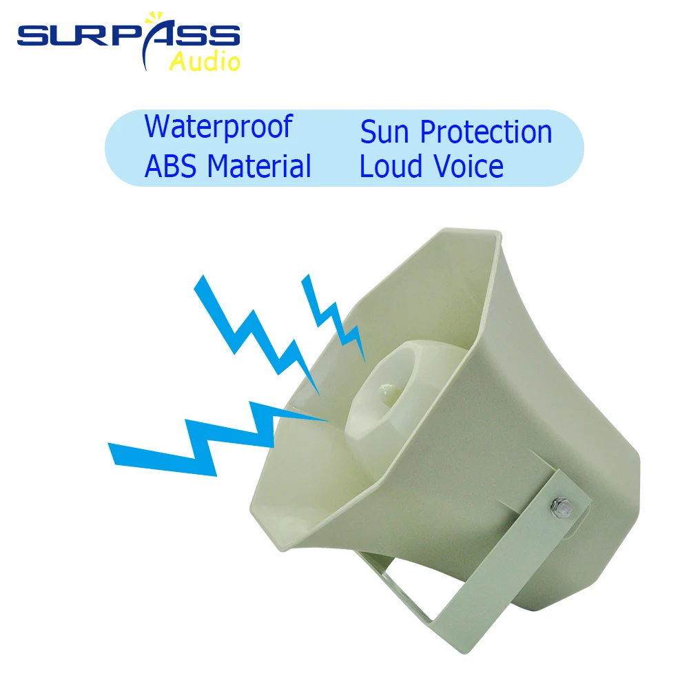 100W Outdoor Wall Mount Speaker Waterprroof Sunproof Home Park School Audio Public Address System 70V-100V Horn Loudspeaker