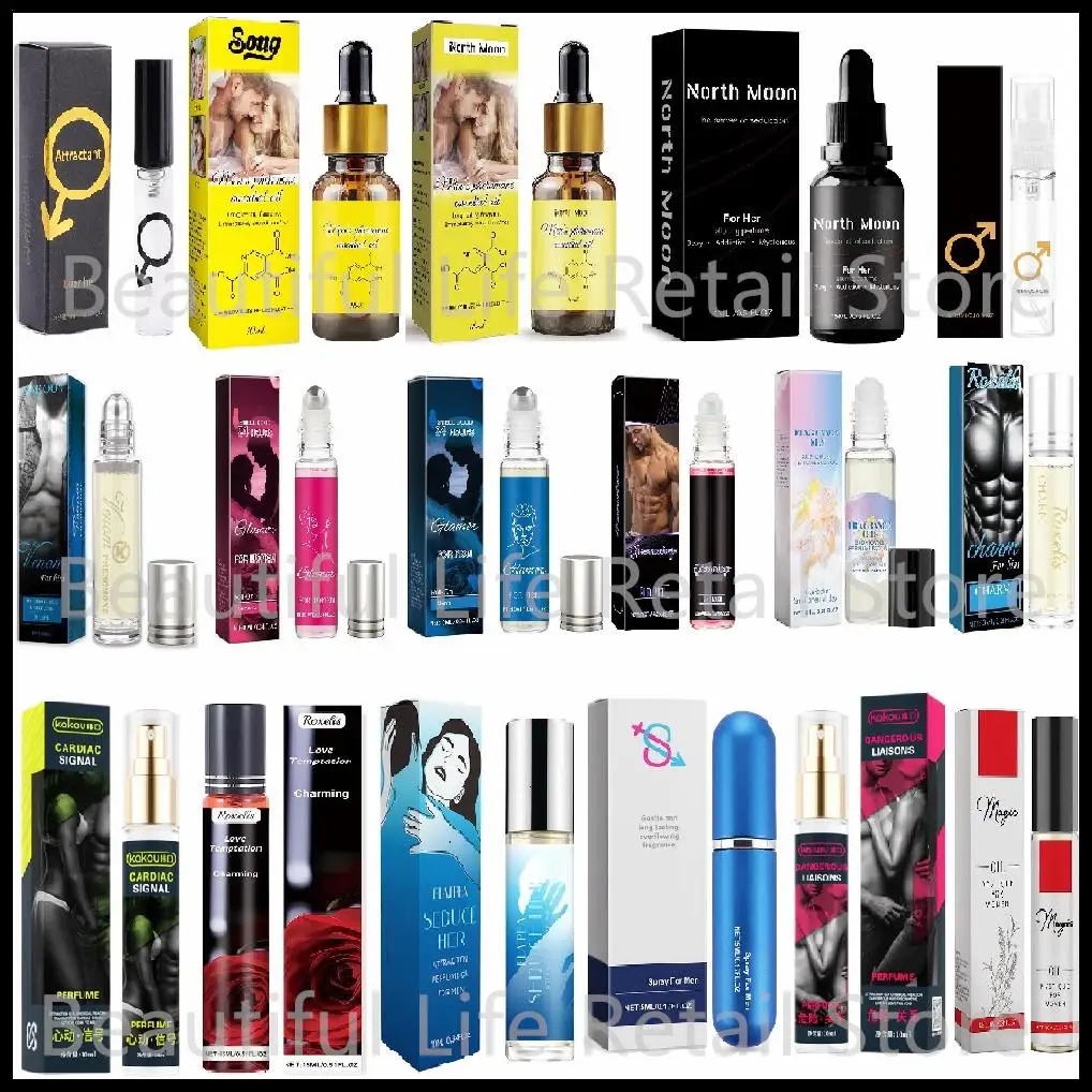 

Lot Natural Pheromone Fragrance Oil Attractant For Men Women Sexually Stimulating Perfume Sexy Temptation Flirting Perfume